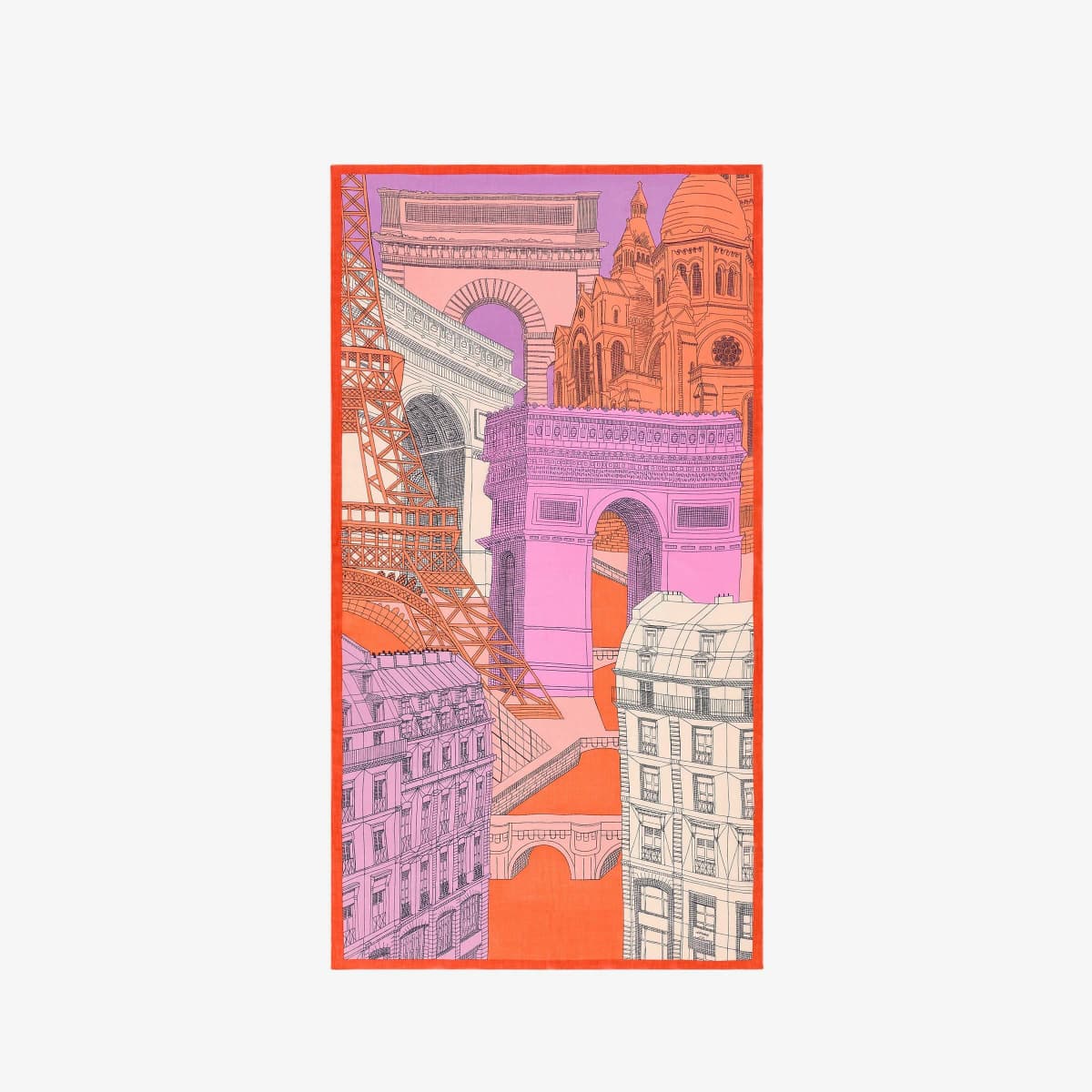 Inoui_Editions-Paris-巴黎長圍巾-紅